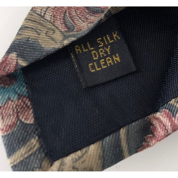 Graham & Lockwood 100% Silk Mens Multicolor Tie Necktie - Picture 6 of 6